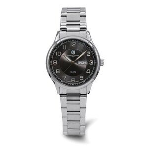 Charles-Hubert Men's Stainless Steel Watch - Black Dial - 10 ATM - NEW